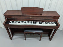 Load image into Gallery viewer, Yamaha Clavinova CLP-535 digital piano and stool in mahogany finish stock number 23418