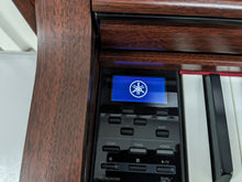 Load image into Gallery viewer, Yamaha Clavinova CLP-535 digital piano and stool in mahogany finish stock number 23418