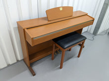 Load image into Gallery viewer, Yamaha Clavinova CLP-320 Digital Piano and stool in cherry wood, stock no 25495