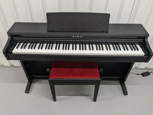 Load image into Gallery viewer, Kawai KDP120 digital piano and stool in satin black finish stock number 23439