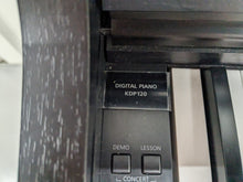 Load image into Gallery viewer, Kawai KDP120 digital piano and stool in satin black finish stock number 23439