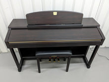 Load image into Gallery viewer, Yamaha Clavinova CLP-150 Digital Piano and stool in dark rosewood stock #23443