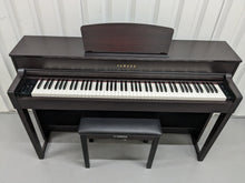Load image into Gallery viewer, Yamaha Clavinova CLP-535 digital piano and stool in dark rosewood stock #23448