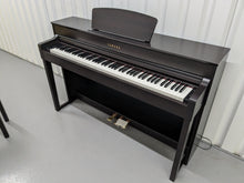 Load image into Gallery viewer, Yamaha Clavinova CLP-535 digital piano and stool in dark rosewood stock #23448