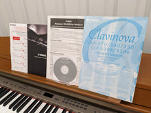Load image into Gallery viewer, Yamaha Clavinova CLP-330 Digital Piano and stool cherry wood finish stock #23451
