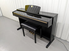 Load image into Gallery viewer, Yamaha Clavinova CLP-320PE Digital Piano and stool Glossy Black stock no 23453