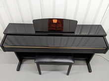 Load image into Gallery viewer, Yamaha Clavinova CLP-320PE Digital Piano and stool Glossy Black stock no 23453