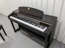 Load image into Gallery viewer, Yamaha Clavinova CLP-150 Digital Piano and stool in dark rosewood stock #23460