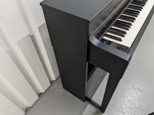 Load image into Gallery viewer, Yamaha Clavinova CLP-535 digital piano and stool in satin black stock # 23466