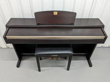Load image into Gallery viewer, Yamaha Clavinova CLP-220 Digital Piano and stool in dark rosewood stock #23474