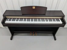 Load image into Gallery viewer, Yamaha Clavinova CLP-220 Digital Piano and stool in dark rosewood stock #23474