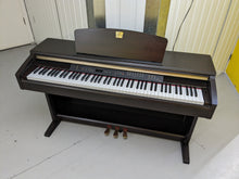 Load image into Gallery viewer, Yamaha Clavinova CLP-120 Digital Piano and stool in dark rosewood stock #23470