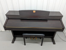 Load image into Gallery viewer, Yamaha Clavinova CLP-340 Digital Piano and stool in dark rosewood stock # 23473