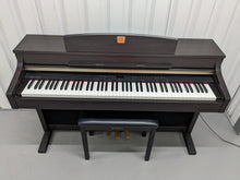 Load image into Gallery viewer, Yamaha Clavinova CLP-340 Digital Piano and stool in dark rosewood stock # 23473