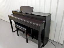 Load image into Gallery viewer, Yamaha Clavinova CLP-535 digital piano and stool in dark rosewood finish stock number 23488