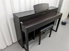 Load image into Gallery viewer, Yamaha Clavinova CLP-535 digital piano and stool in dark rosewood finish stock number 23488