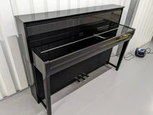 Load image into Gallery viewer, Yamaha Clavinova CLP-685 digital piano and stool in glossy black polished ebony stock number 23491