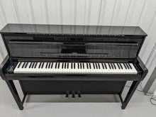 Load image into Gallery viewer, Yamaha Clavinova CLP-685 digital piano and stool in glossy black polished ebony stock number 23491