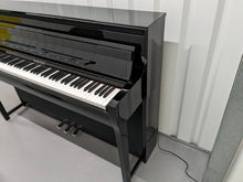 Load image into Gallery viewer, Yamaha Clavinova CLP-685 digital piano and stool in glossy black polished ebony stock number 23491