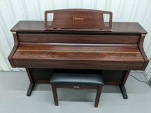 Load image into Gallery viewer, Yamaha Clavinova CLP-880 digital piano and stool in mahogany finish stock number 23492