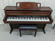 Load image into Gallery viewer, Yamaha Clavinova CLP-880 digital piano and stool in mahogany finish stock number 23492