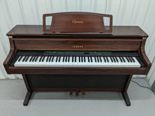 Load image into Gallery viewer, Yamaha Clavinova CLP-880 digital piano and stool in mahogany finish stock number 23492