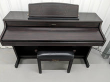 Load image into Gallery viewer, Roland HP-7e digital piano and stool in dark rosewood finish stock number 23496