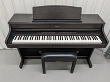 Load image into Gallery viewer, Roland HP-7e digital piano and stool in dark rosewood finish stock number 23496