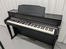 Load image into Gallery viewer, Roland HP605 digital piano and stool in satin black finish stock number 23489