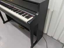 Load image into Gallery viewer, Roland HP605 digital piano and stool in satin black finish stock number 23489