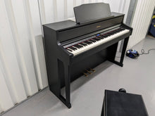 Load image into Gallery viewer, Roland HP605 digital piano and stool in satin black finish stock number 23489