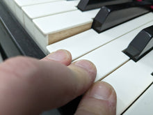 Load image into Gallery viewer, Roland HP605 digital piano and stool in satin black finish stock number 23489