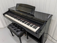 Load image into Gallery viewer, Roland HP-3e Digital Piano and stool in glossy black polished ebony Stock #23506