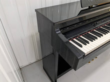 Load image into Gallery viewer, Roland HP-3e Digital Piano and stool in glossy black polished ebony Stock #23506