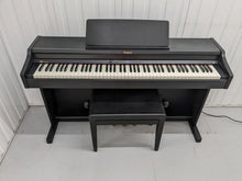 Load image into Gallery viewer, Roland RP301 digital piano and stool in satin black finish stock number 23508