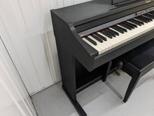 Load image into Gallery viewer, Roland RP301 digital piano and stool in satin black finish stock number 23508