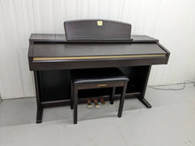 Load image into Gallery viewer, Yamaha Clavinova CLP-130 Digital Piano and stool in dark rosewood stock #23505