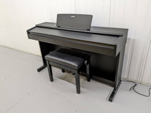 Load image into Gallery viewer, Yamaha Arius YDP-144 digital piano and stool in satin black finish stock #23504