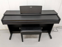 Load image into Gallery viewer, Yamaha Arius YDP-144 digital piano and stool in satin black finish stock #23504