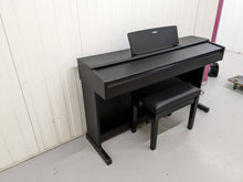 Load image into Gallery viewer, Yamaha Arius YDP-144 digital piano and stool in satin black finish stock #23504