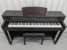 Load image into Gallery viewer, Yamaha Clavinova CLP-535 digital piano and stool in dark rosewood stock #24007