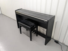 Load image into Gallery viewer, Roland F140R digital piano and stool in satin black finish stock number 24009