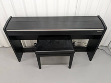 Load image into Gallery viewer, Roland F140R digital piano and stool in satin black finish stock number 24009
