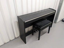 Load image into Gallery viewer, Roland F140R digital piano and stool in satin black finish stock number 24009