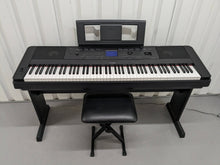 Load image into Gallery viewer, Yamaha DGX-660 black portable grand piano keyboard + stand + stool stock #24012