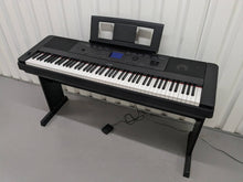 Load image into Gallery viewer, Yamaha DGX-660 black portable grand piano keyboard + stand + stool stock #24012