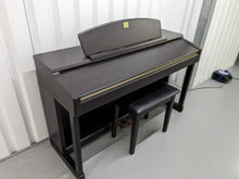 Load image into Gallery viewer, Yamaha Clavinova CLP-150 Digital Piano and stool in dark rosewood stock #24028