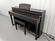 Load image into Gallery viewer, Yamaha Clavinova CLP-635 Digital Piano and stool in dark rosewood stock #24029