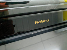 Load image into Gallery viewer, Roland HP508 digital piano and stool in polished glossy black stock number 24054