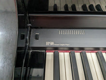 Load image into Gallery viewer, Roland HP508 digital piano and stool in polished glossy black stock number 24054